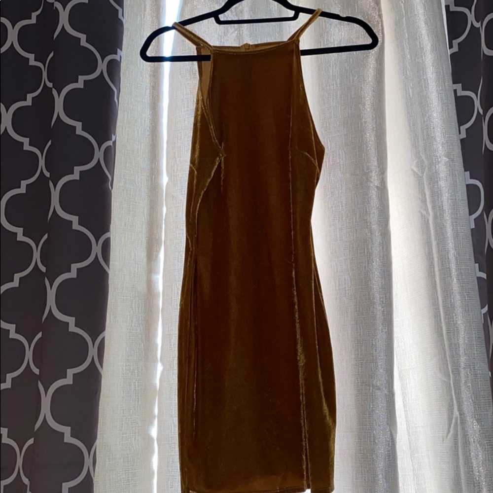 Velvet Mustard dress